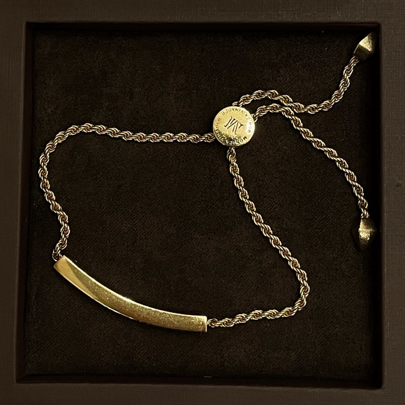 Monica Vinader Linear Chain Rose Gold Bracelet - Picture 2 of 5